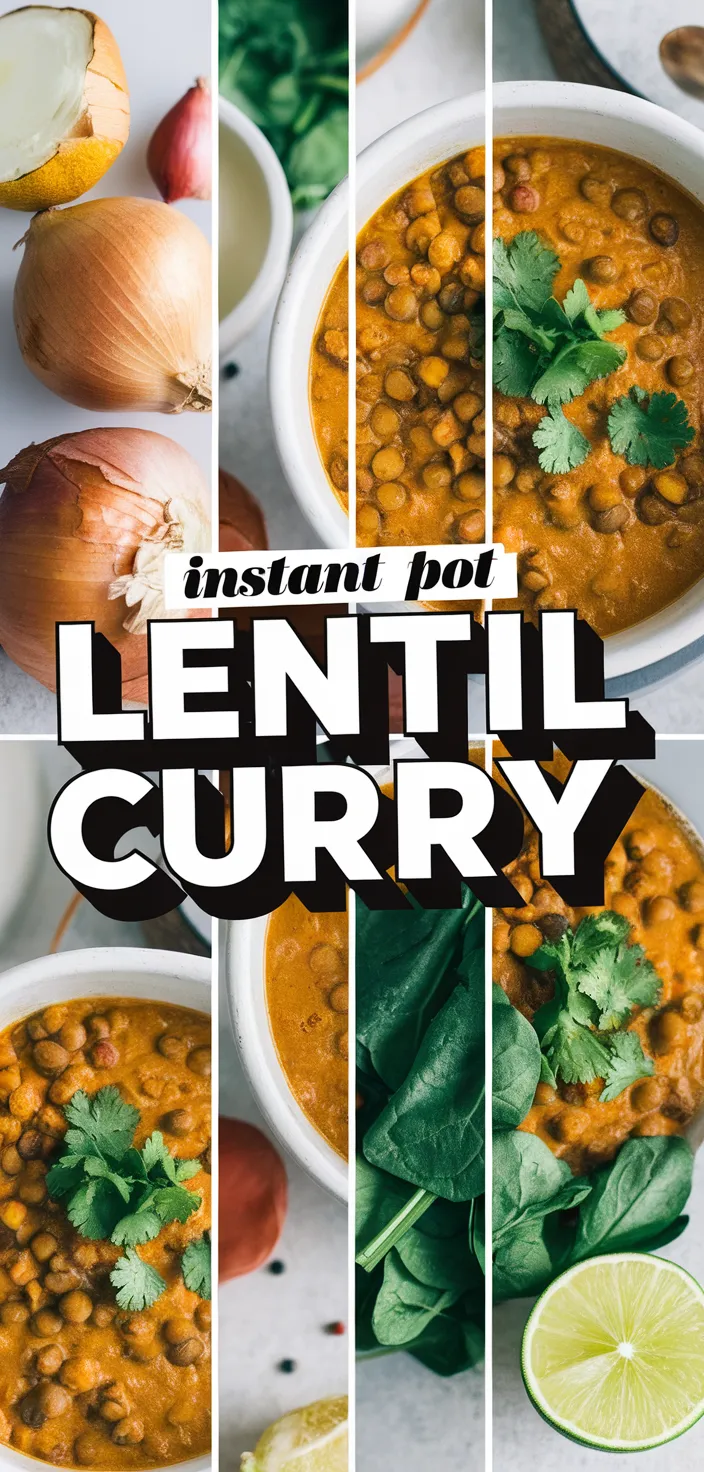 Ingredients photo for Instant Pot Lentil Curry Recipe