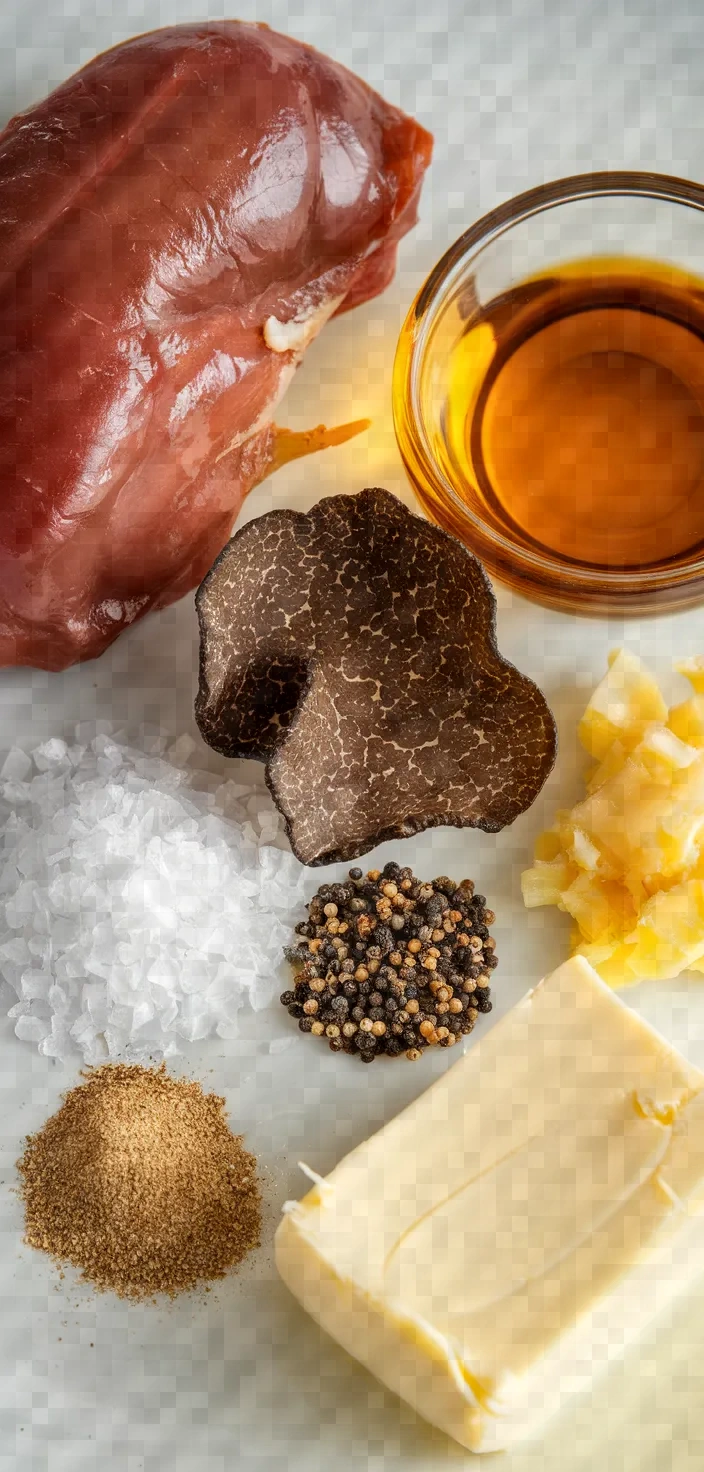 Ingredients photo for Duck Foie Gras With Truffles Recipe