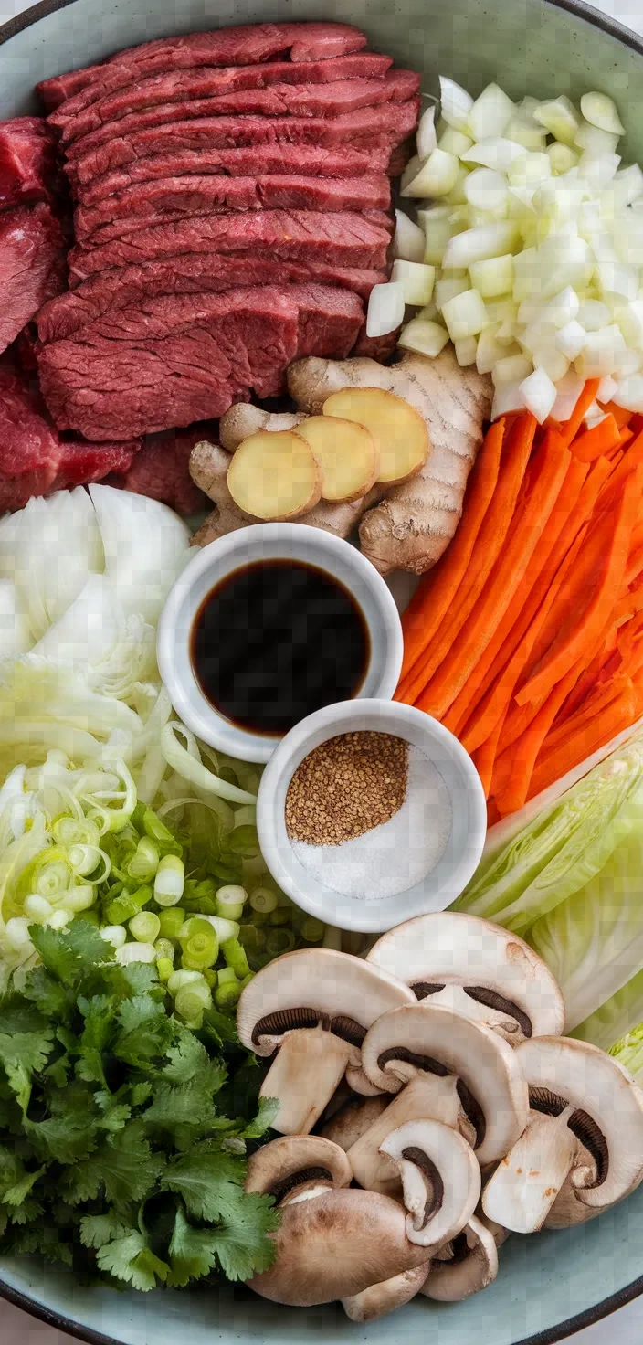 Ingredients photo for Ginger Beef Soup Recipe