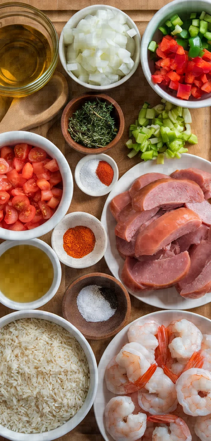 Ingredients photo for Instant Pot Jambalaya Recipe