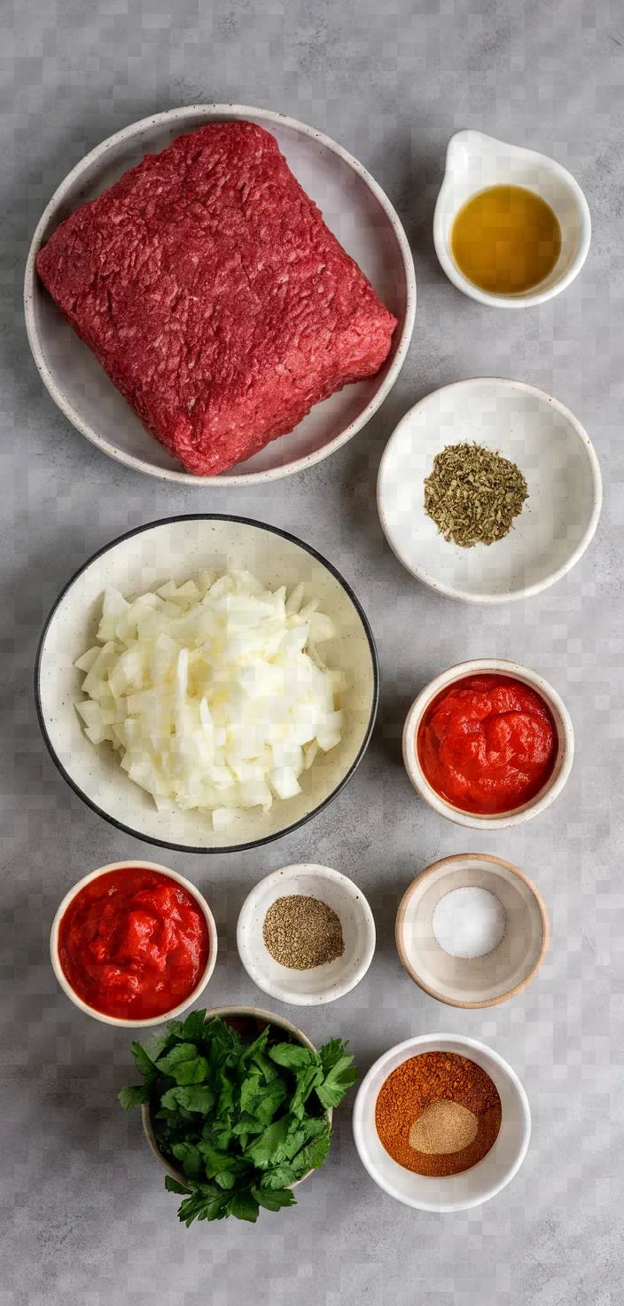 Ingredients photo for Meat Sauce Recipe