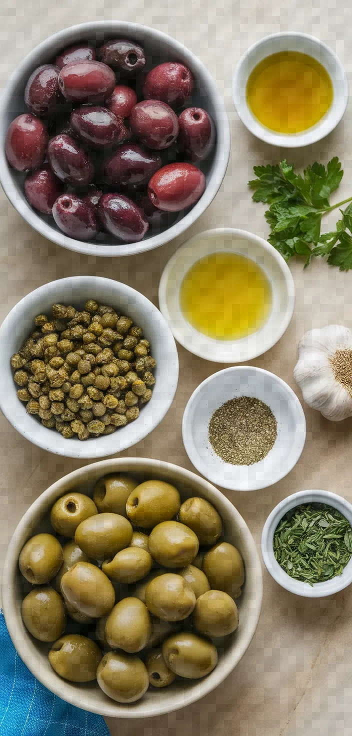 Ingredients photo for Olive Tapenade Recipe