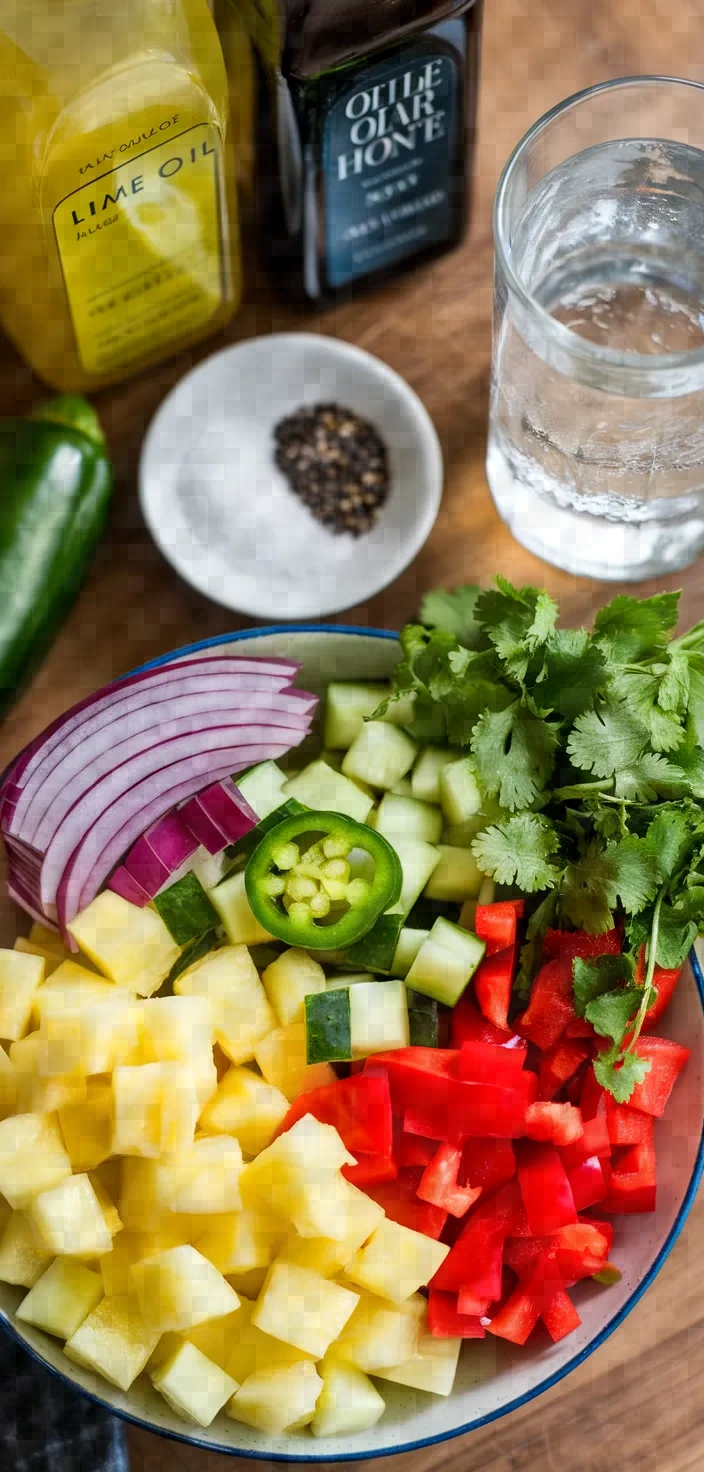 Ingredients photo for Pineapple Cucumber Gazpacho Recipe