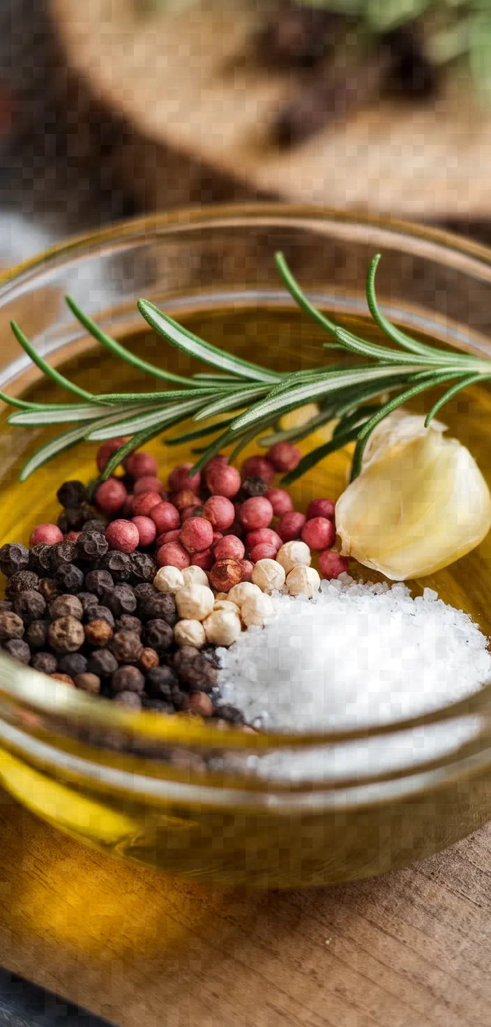 Ingredients photo for Rosemary And Peppercorn Olive Oil Recipe