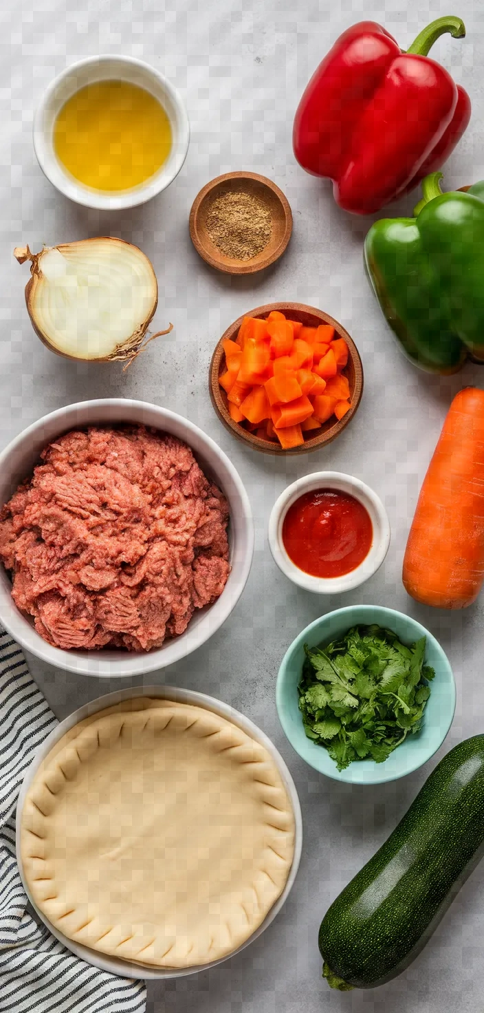 Ingredients photo for Turkey And Vegetable Empanadas Recipe