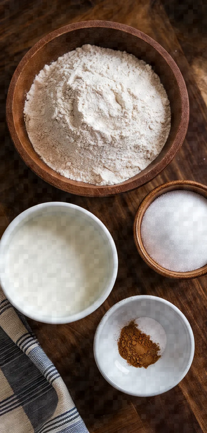 Ingredients photo for 4 Ingredient Cinnamon Sugar Doughnuts Recipe