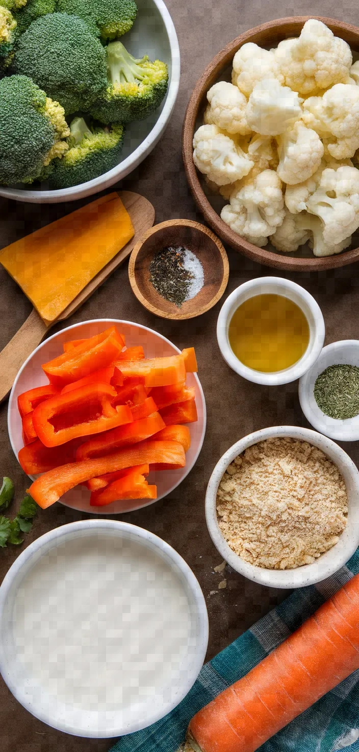 Ingredients photo for Cheesy Vegetable Bake Recipe