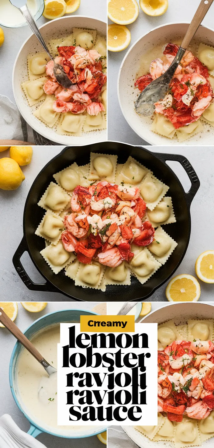 A photo of Creamy Lemon Lobster Ravioli Sauce Recipe