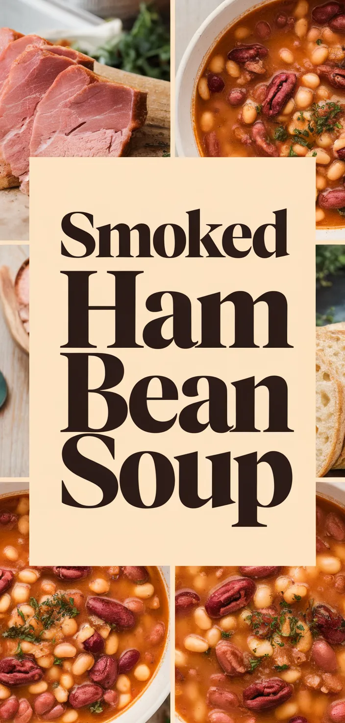 A photo of Creamy Smoked Ham Bean Soup Recipe