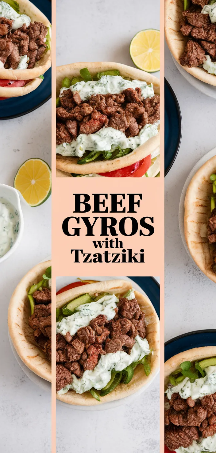 A photo of Easy Ground Beef Gyros With Tzatziki Recipe