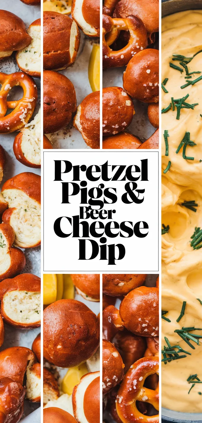 A photo of Pretzel Pigs In A Blanket With Beer Cheese Dip Recipe