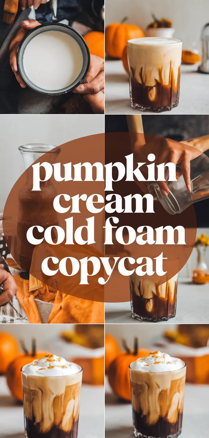 A photo of Pumpkin Cream Cold Foam Starbucks Copycat Recipe