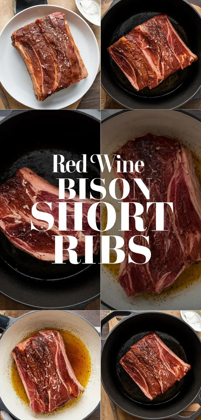 A photo of Red Wine Braised Bison Short Ribs Recipe