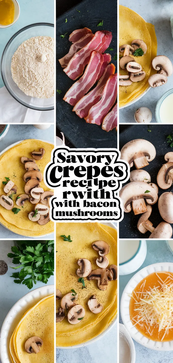 A photo of Savory Crepes Recipe With Bacon Mushrooms