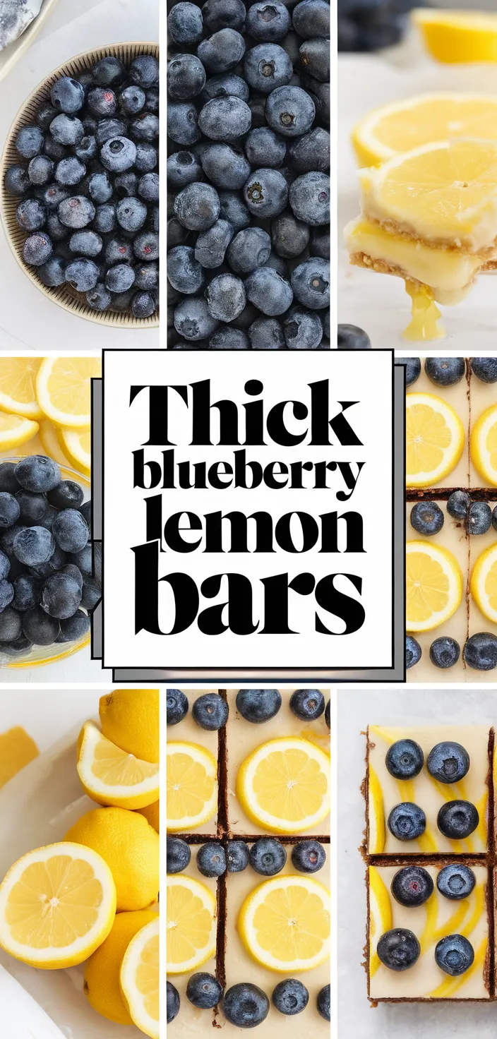 A photo of Thick Blueberry Lemon Bars Recipe