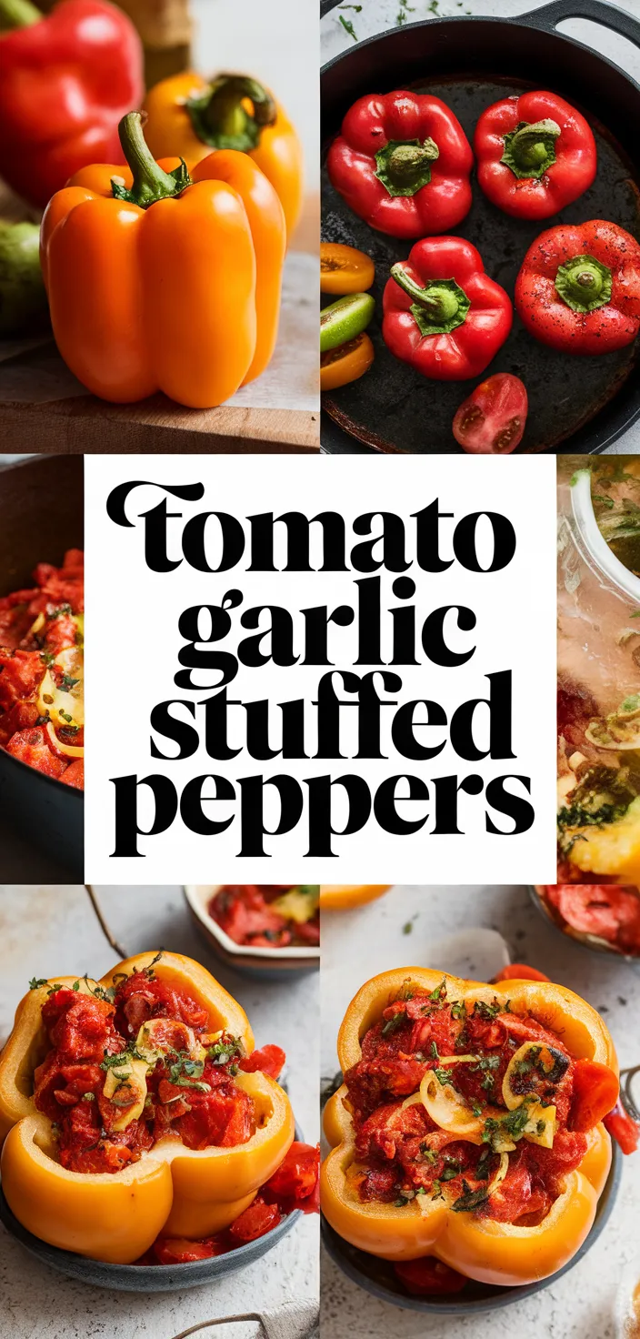 A photo of Tomato Garlic Stuffed Peppers Recipe