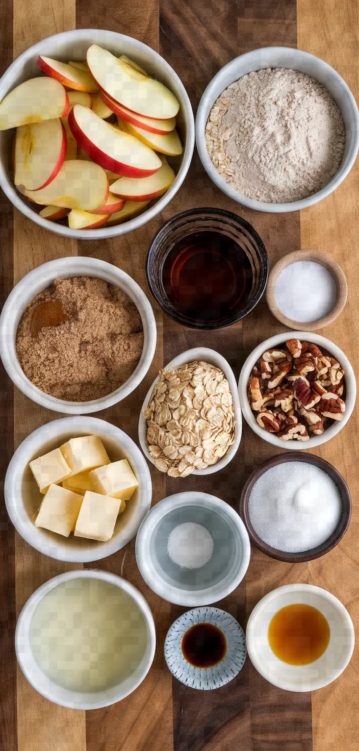 Ingredients photo for Drunken Apple Crisp Rum Caramel Recipe