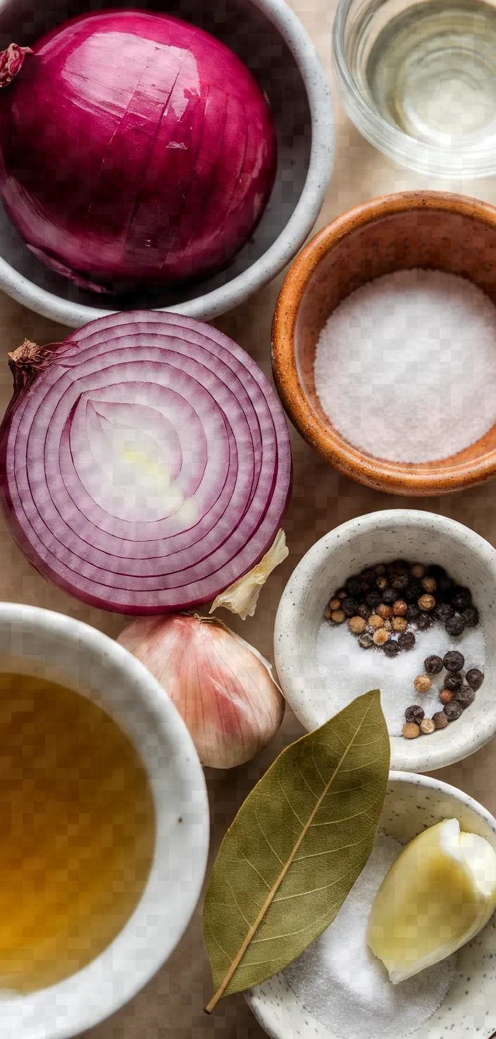 Ingredients photo for Easy Quick Pickled Onions Recipe