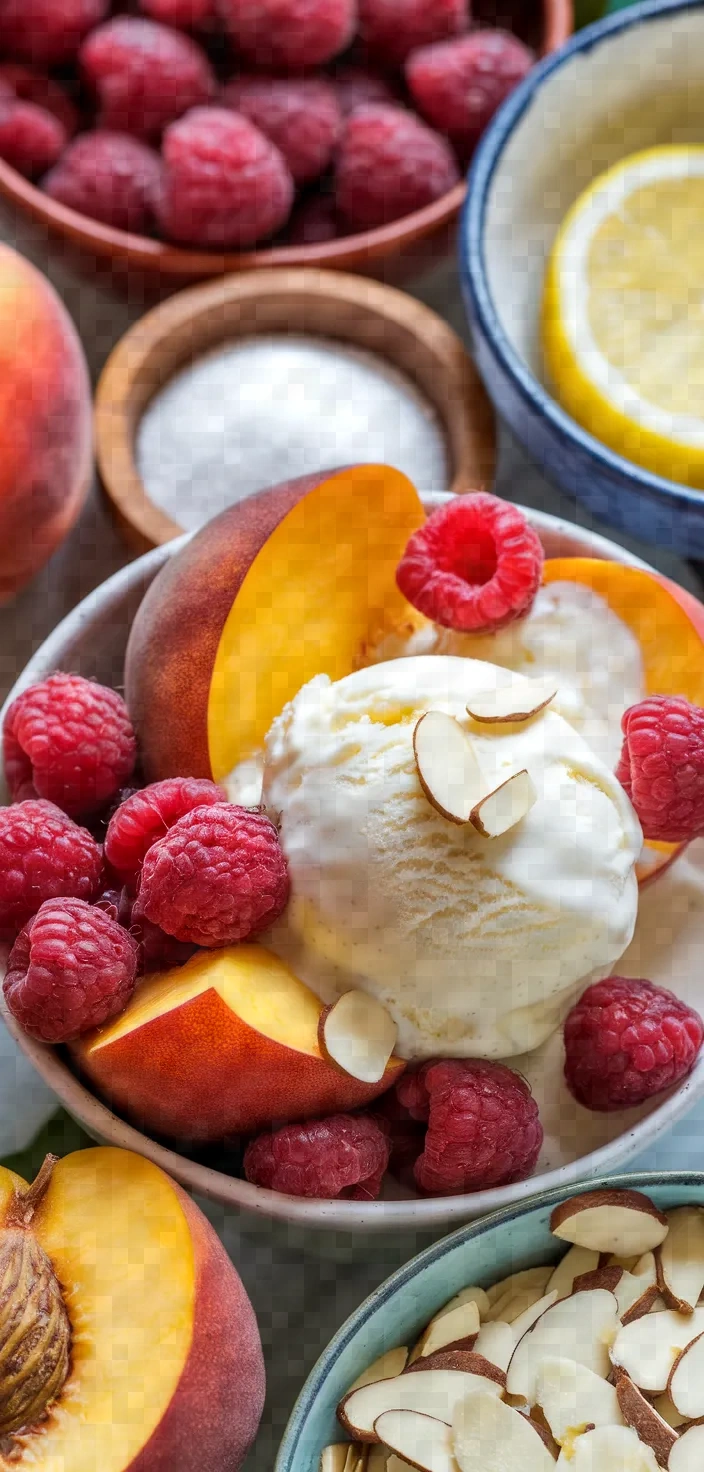 Ingredients photo for Peach Melba Recipe