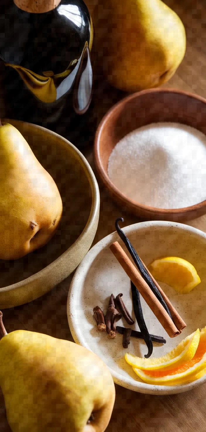 Ingredients photo for Pears In Red Wine Recipe