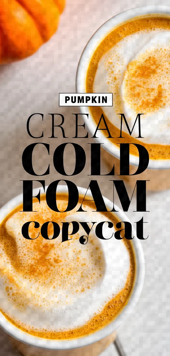 Pumpkin Cream Cold Foam Starbucks Copycat Recipe