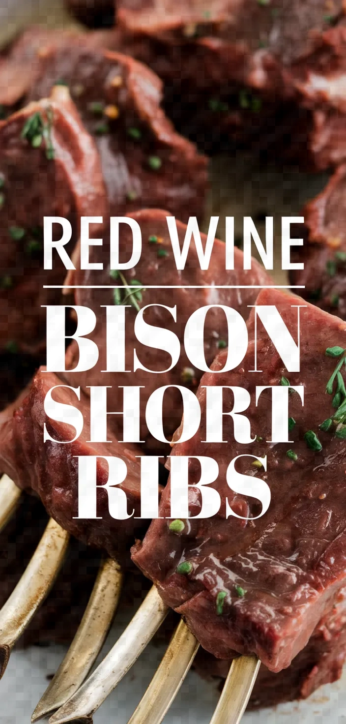 Red Wine Braised Bison Short Ribs Recipe