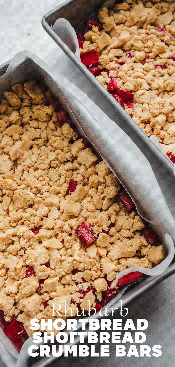 Rhubarb Shortbread Crumble Bars Recipe