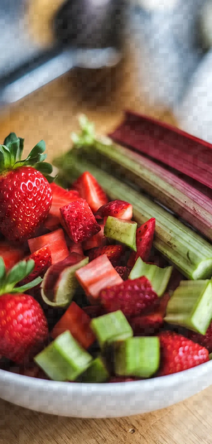 Ingredients photo for Strawberry Rhubarb Turnovers With Cream Cheese Glaze Recipe