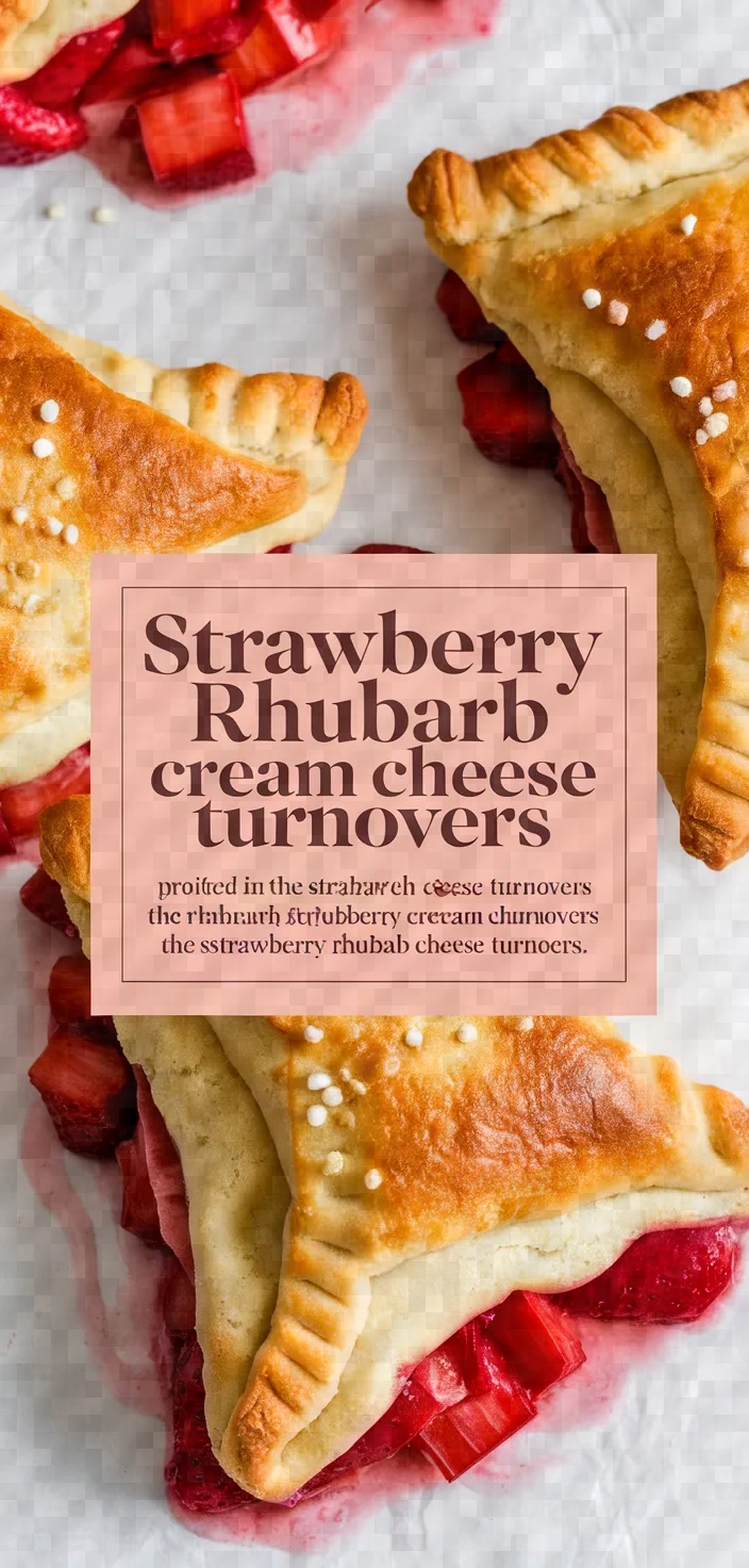 Strawberry Rhubarb Turnovers With Cream Cheese Glaze Recipe