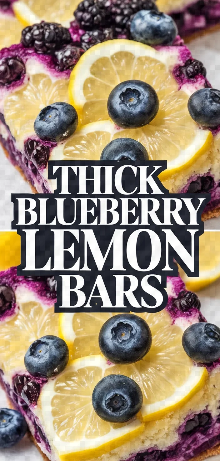 Thick Blueberry Lemon Bars Recipe