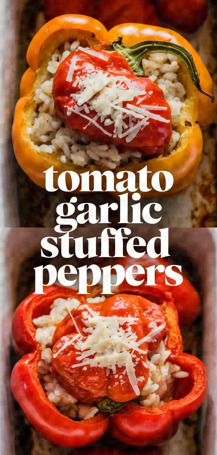 Tomato Garlic Stuffed Peppers Recipe