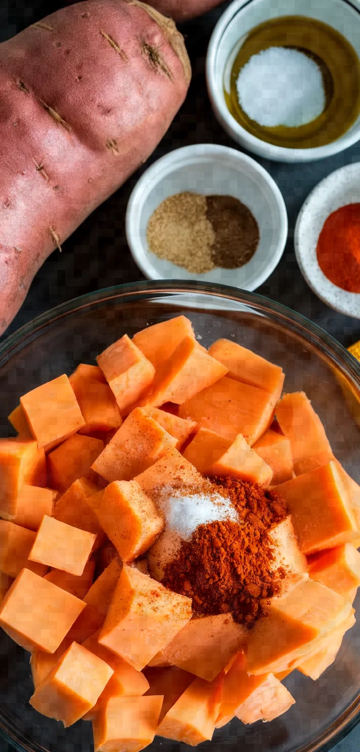 Ingredients photo for Air Fryer Roasted Sweet Potatoes Recipe