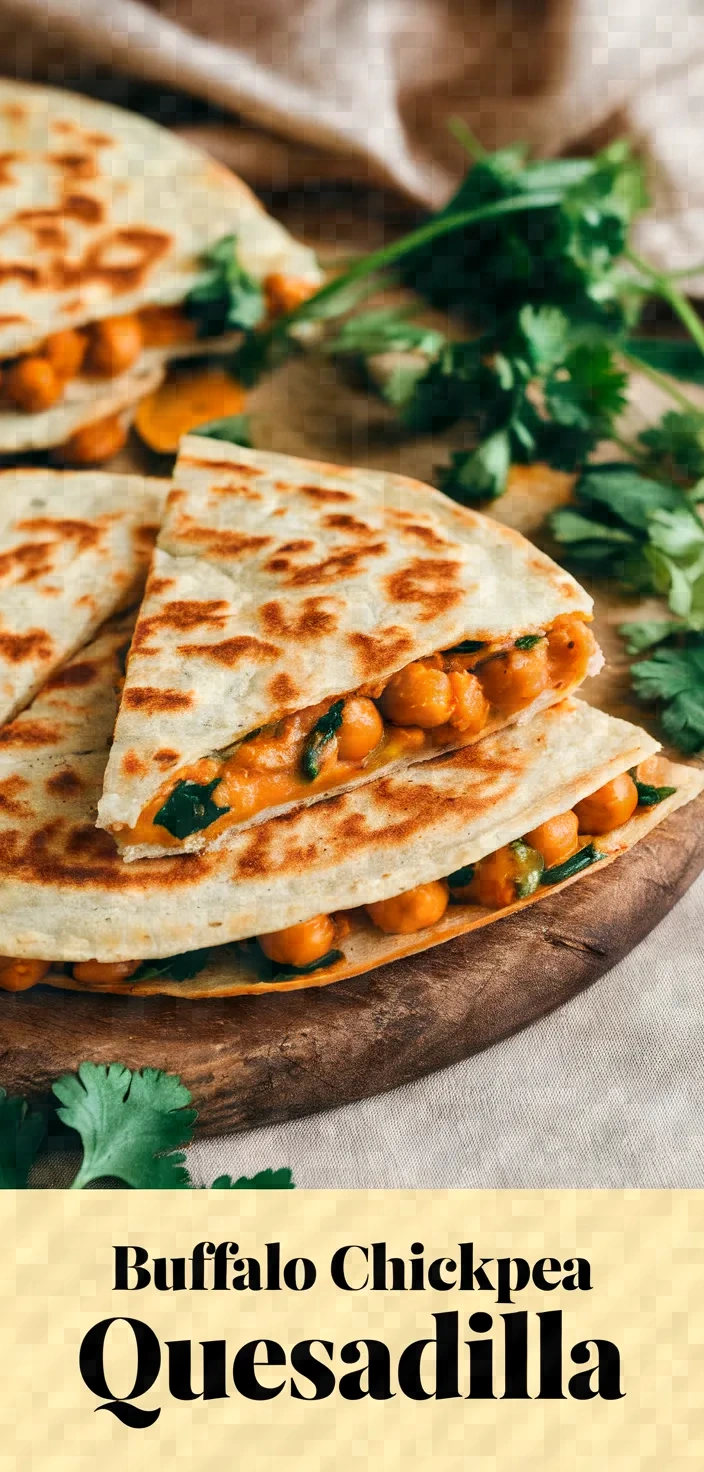 Buffalo Chickpea Quesadilla Recipe