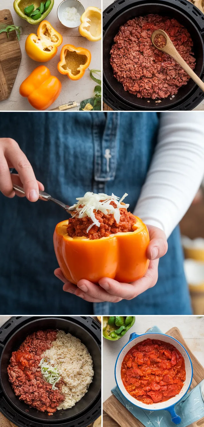 A photo of Air Fryer Stuffed Peppers Recipe