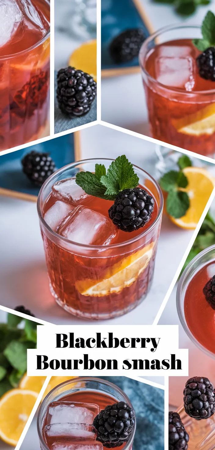 A photo of Blackberry Bourbon Smash Recipe