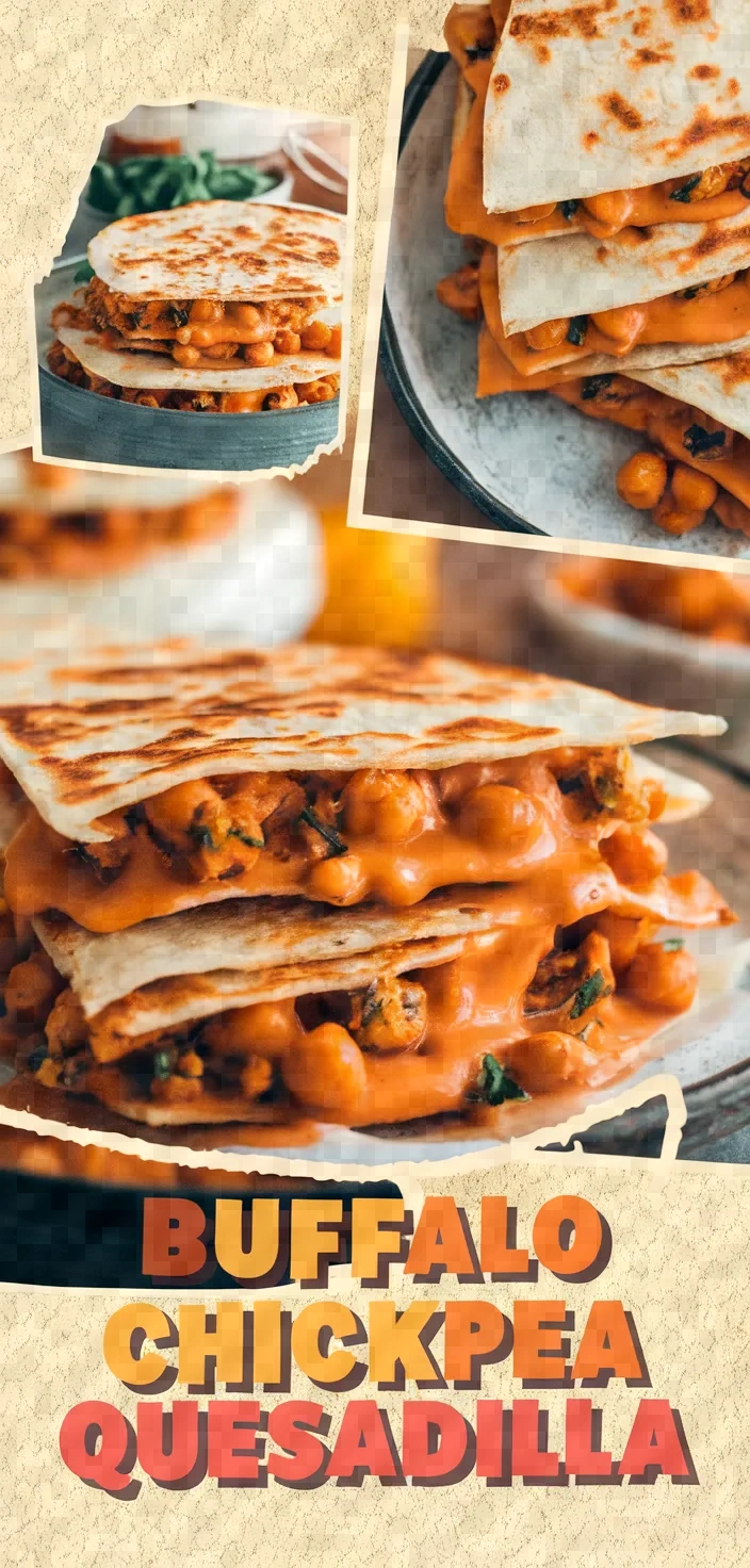 A photo of Buffalo Chickpea Quesadilla Recipe