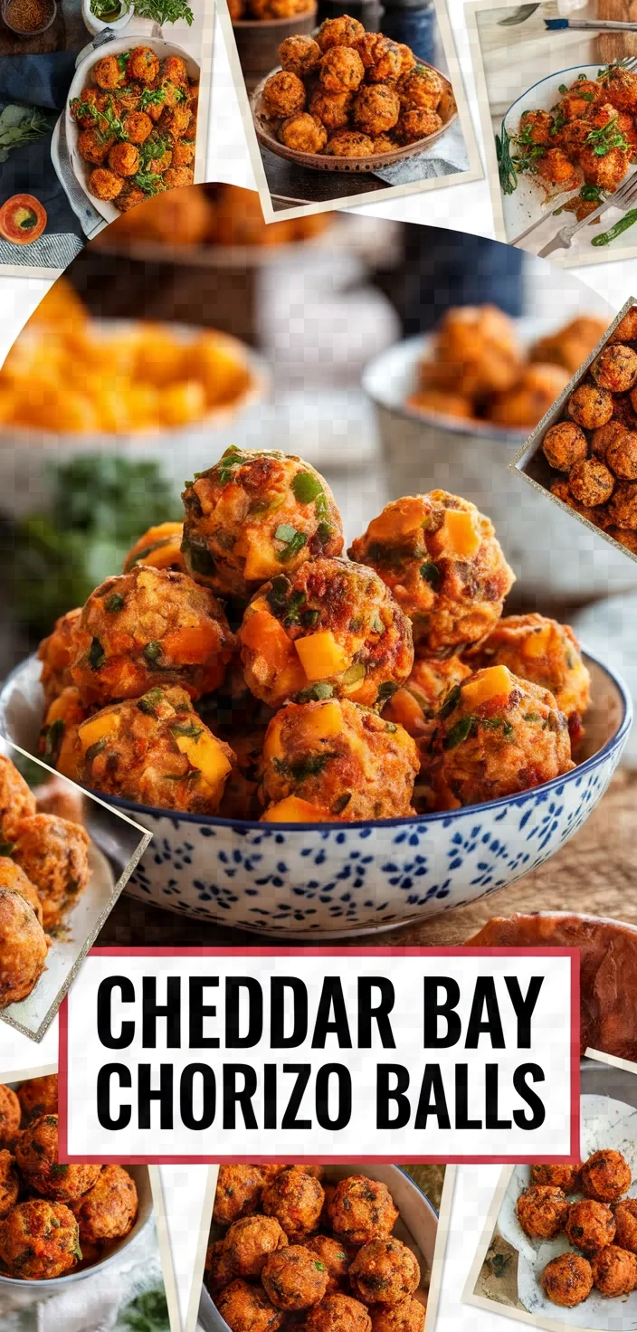 A photo of Cheddar Bay Chorizo Balls Recipe