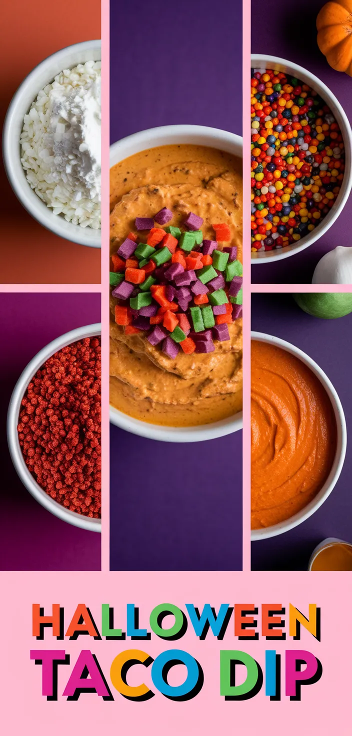 A photo of Halloween Taco Dip Recipe