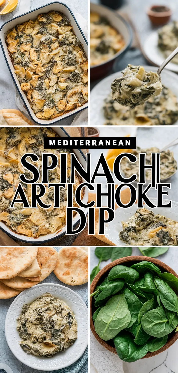 A photo of Mediterranean Spinach Artichoke Dip Recipe