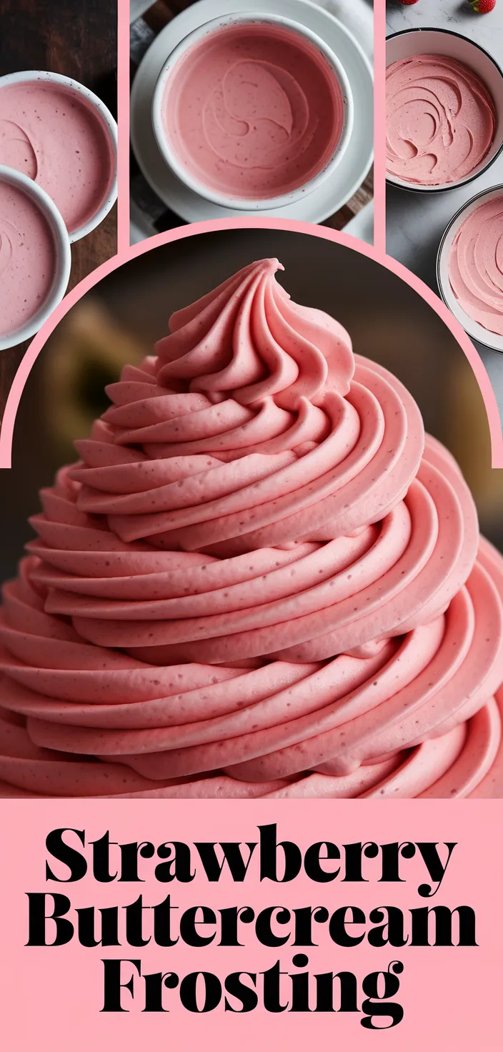 A photo of Strawberry Buttercream Frosting Recipe