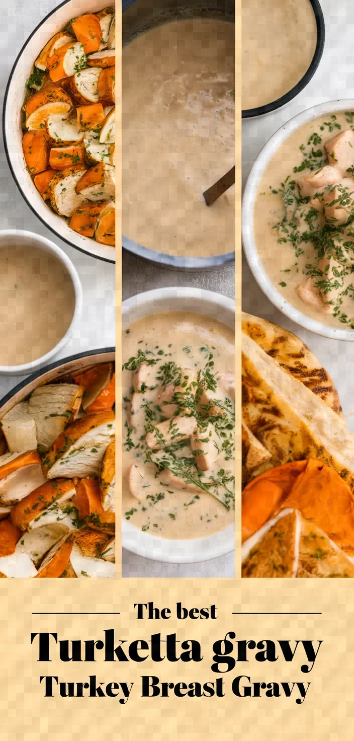 A photo of The Best Turketta Gravy Turkey Breast Gravy Recipe
