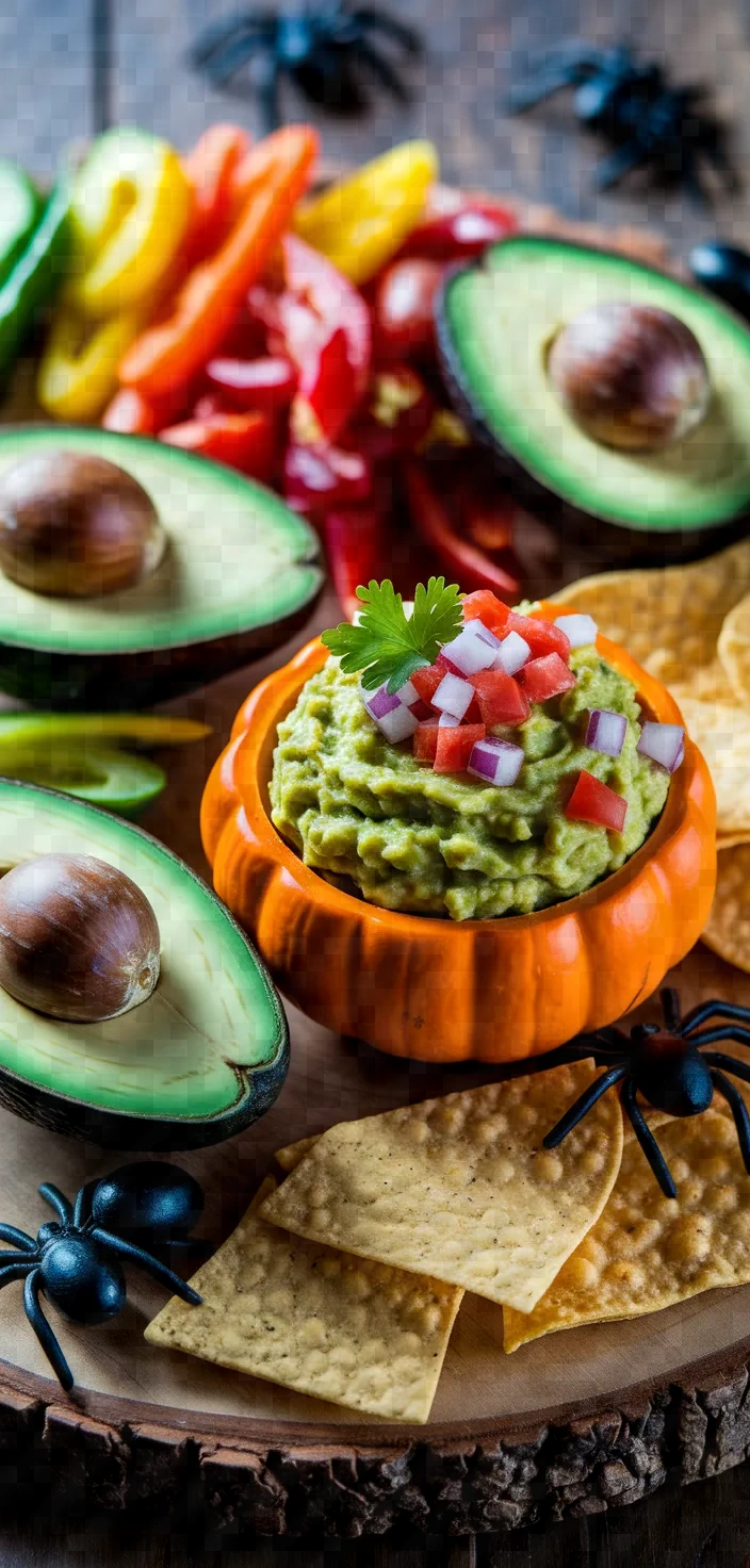 Ingredients photo for Halloween Inspired Guacamole Snack Board Recipe