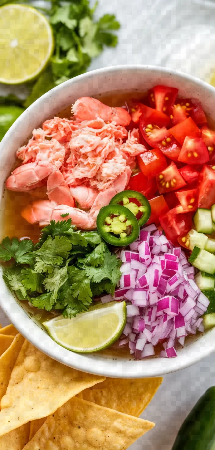 Ingredients photo for Imitation Crab Ceviche Recipe