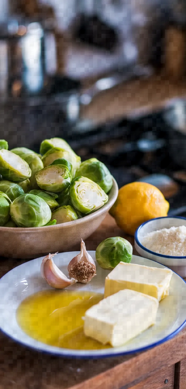 Ingredients photo for Simple Sauteed Brussels Sprouts Recipe