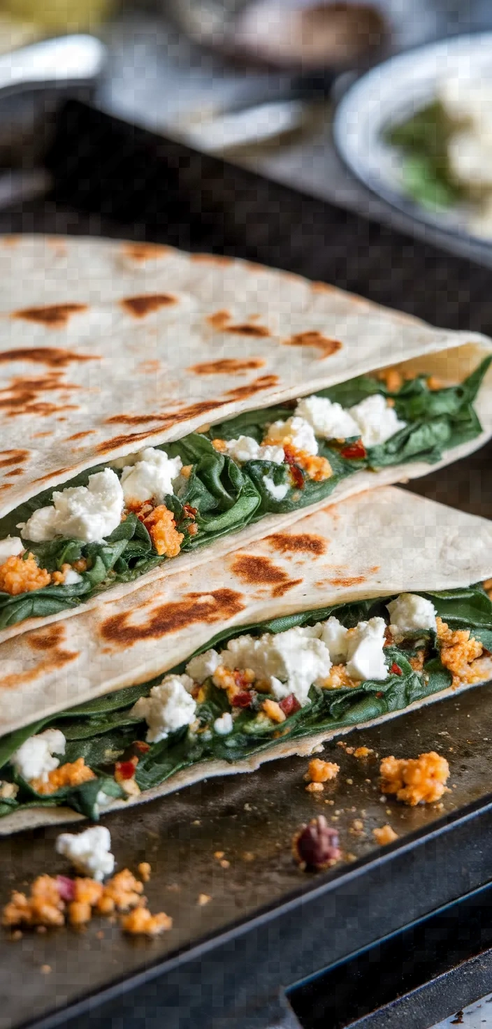 Ingredients photo for Spinach Feta Quesadilla Recipe