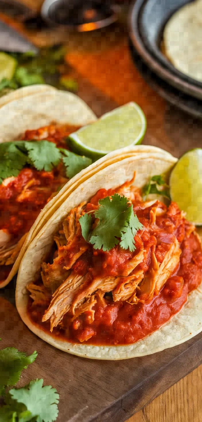 Photo of Slow Cooker Tinga De Pollo Poblano Tacos Recipe
