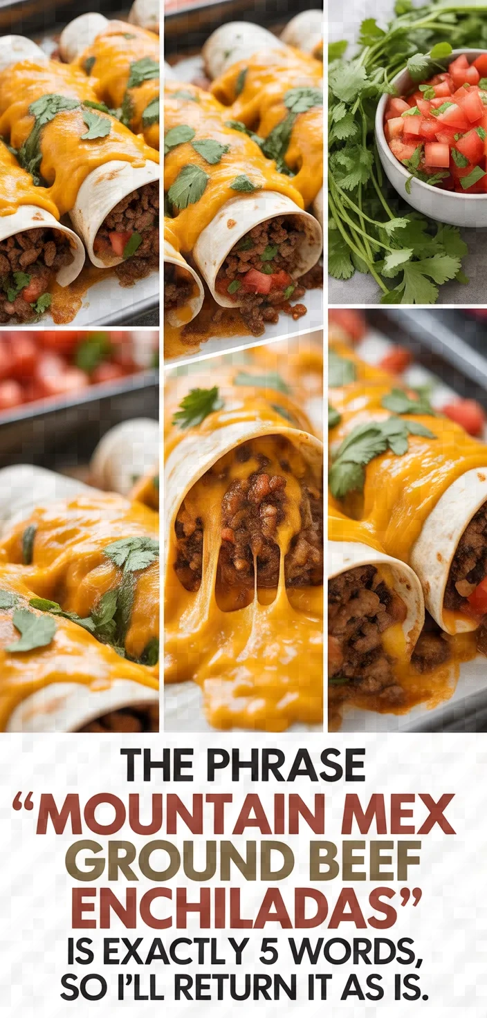 A photo of Mountain Mex Ground Beef Enchiladas Recipe