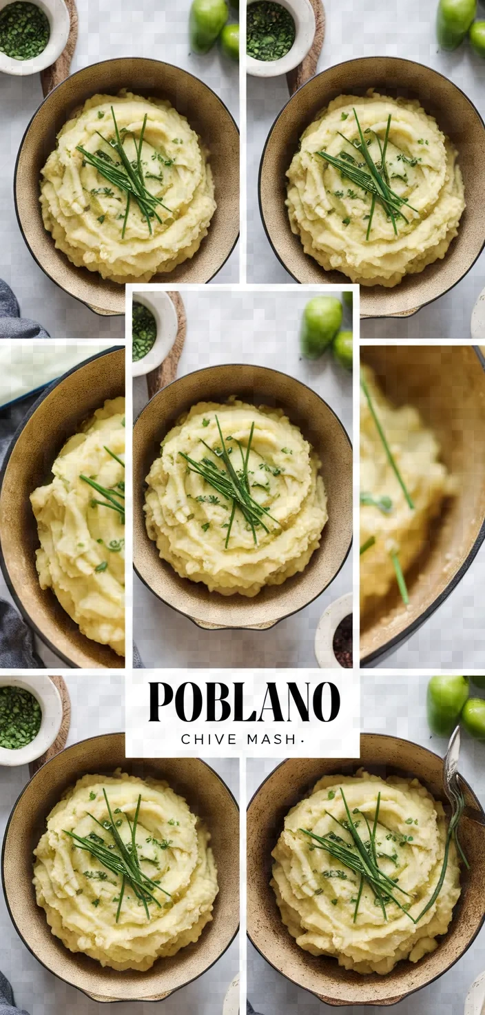 A photo of Poblano And Chive Mashed Potatoes Recipe