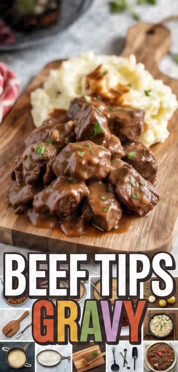A photo of Slow Cooker Beef Tips With Gravy Recipe