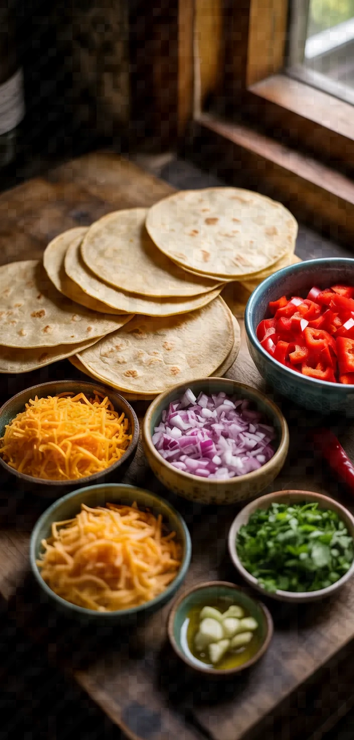 Ingredients photo for Corn Tortilla Quesadillas Recipe